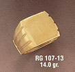 14K Gold Men's Engraveable Ring