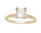 1/4 CaratPrincess-Cut Solitaire Diamond Ring
