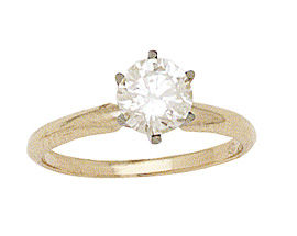 1/3 CaratRound Solitaire Diamond Ring
