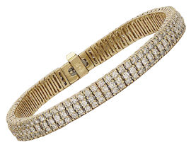 Classic Triple Rows Diamond Tennis Bracelet - 5.0 Carats