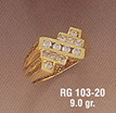 14K Gold Men's Design CZ Ring