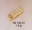 14K Gold Baguette Set Men's CZ Ring