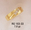 14K Gold Men's Baguette CZ Ring