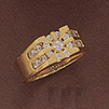 14K Gold Men's Design CZ Ring