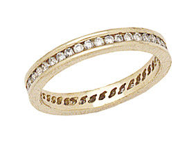 14K Gold 1/2 Carat Eternity Diamond Channel Band Ring