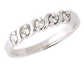 5 Stone S Groove Diamond Band