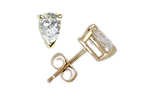Pear Shaped Diamond Stud Earrings