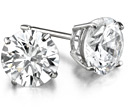 Diamond Stud Earrings, Round