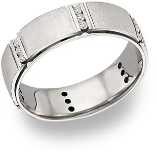 0.27 Carat Diamond Band Ring - 14K White Gold
