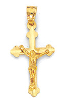 14K Gold Crucifix Pendant