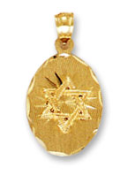 14K Gold Star of David Pendant