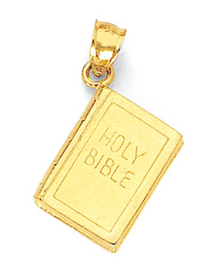 14K Gold Holy Bible Pendant