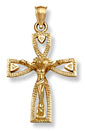 14K Gold Crucifix Pendant