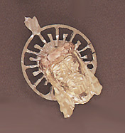 14K Two-Tone Gold Jesus Head Pendant