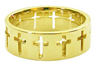 14K Gold Cross Ring