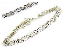1/2 Carat Diamond I Love U Bracelet