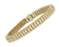 14K Gold 2.0 Carat Diamond Design Bracelet