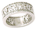 Byzantine 1 Carat Diamond Heart Band - 14K White Gold