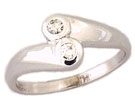 Diamond Wrap Around Ring - 14K White Gold