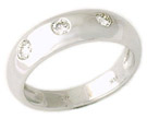 Triple Sparkle 0.30 Carat Diamond Ring - 14K White Gold