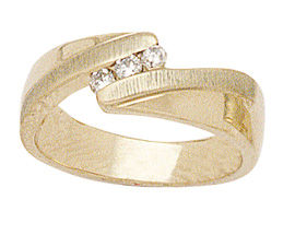 Brushed Women's Diamond Band