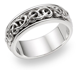 Platinum wedding rings celtic