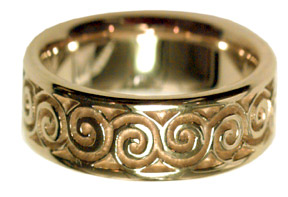 Celtic Spiral Ring - 14K Gold