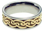 Celtic Knot Ring - 14K Two-Tone Gold