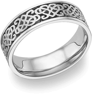 men's celtic heart wedding rings