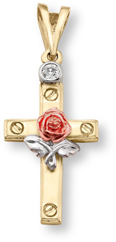 Rose Cross Pendant