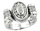 Antique Victorian Diamond Ring - 1 Carat - 18k White Gold