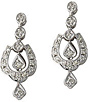 Diamond Chandelier Dangling Earrings 14K White Gold