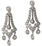 Diamond Chandelier Dangle Earrings - 14K White Gold