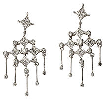 Diamond Chandelier Dangle Earrings - 14K White Gold