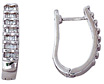 Baguette Diamond Earrings in 14K White Gold
