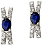 Sapphire & Diamond X Earrings