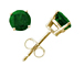 Emerald Stud Earrings, 14K Gold