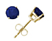 Sapphire Stud Earrings, 14K Gold