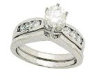White Gold Diamond Channel Set Bridal Set Ring