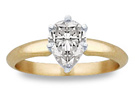 1 Carat Pear-Cut Diamond Solitaire Engagement Ring