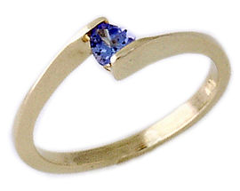 10K Gold Tanzanite and Gold Ballerina Ring