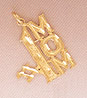 14K Gold #1 Mom Pendant