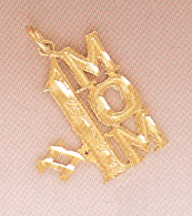 14K Gold #1 Mom Pendant