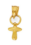 Baby Pacifier Pendant, 14K Gold