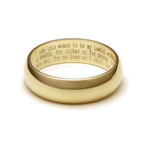 Biblical inscriptions for wedding rings