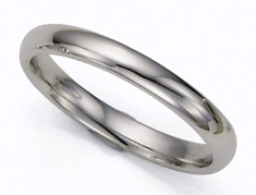 3mm Platinum Plain Wedding Band Ring