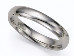 4mm Platinum Plain Wedding Band Ring