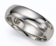 6mm Platinum Plain Wedding Band