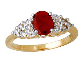 Ruby and Diamond Ring, 14K Gold