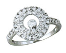 0.40 Carat Diamond Circle Ring - 14K White Gold